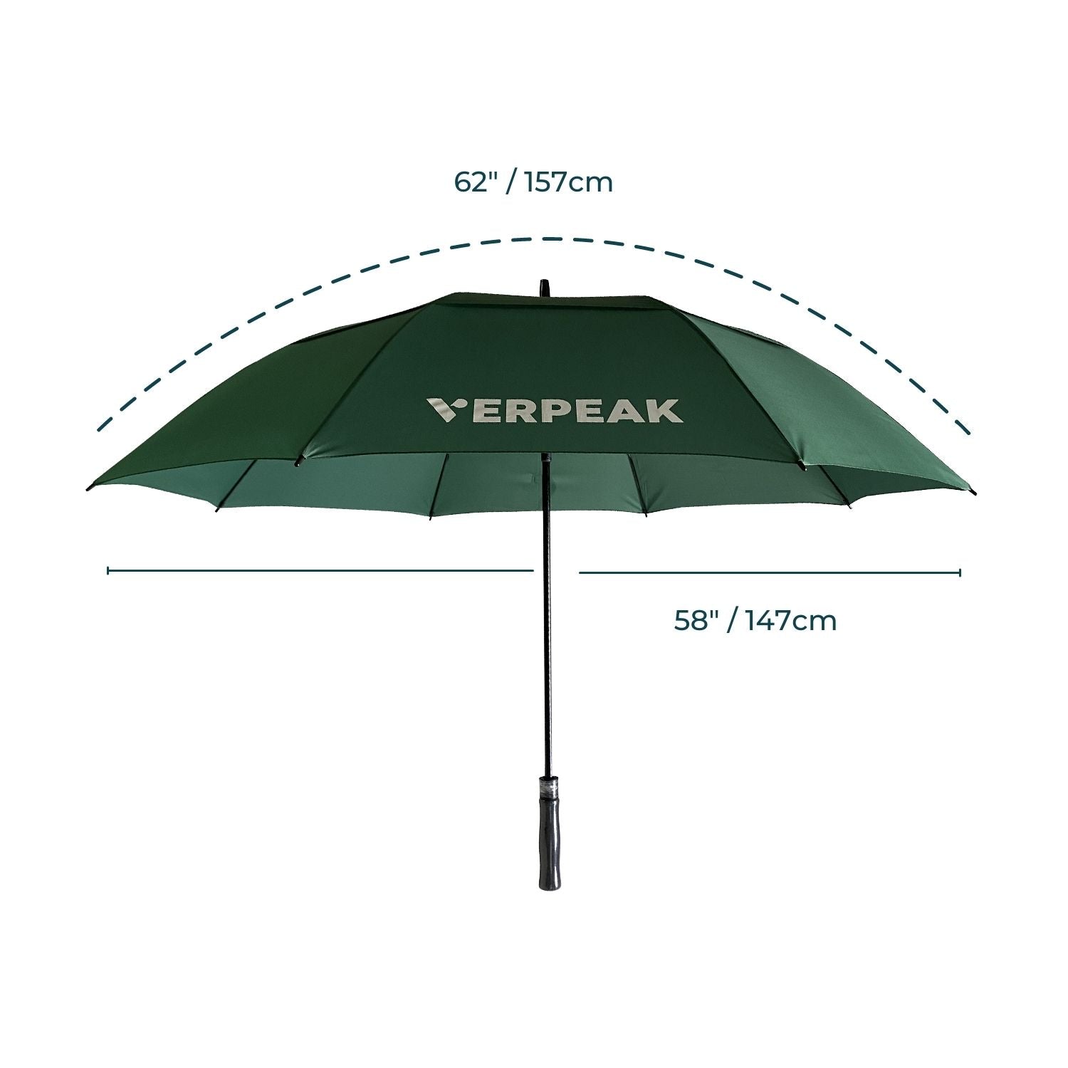 Verpeak Golf Umbrella 62" - Dark Green - Crafty Golf