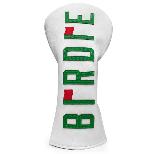 White BIRDIE Wood Head Covers - Crafty Golf